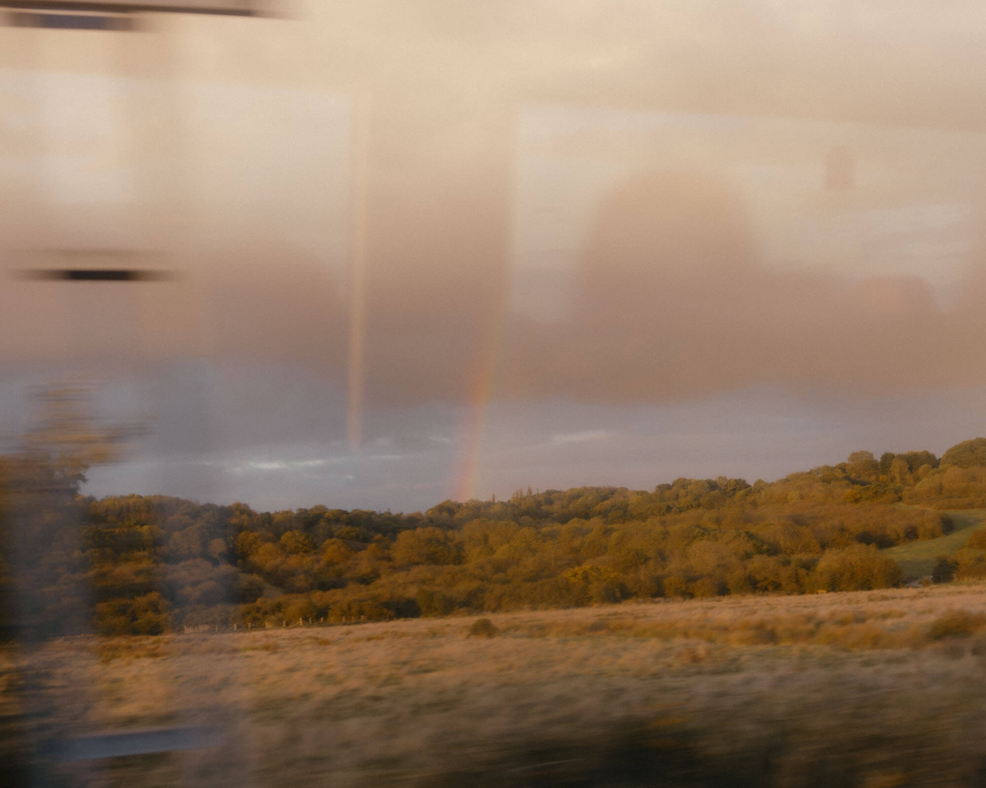 A rainbow on the train to London
