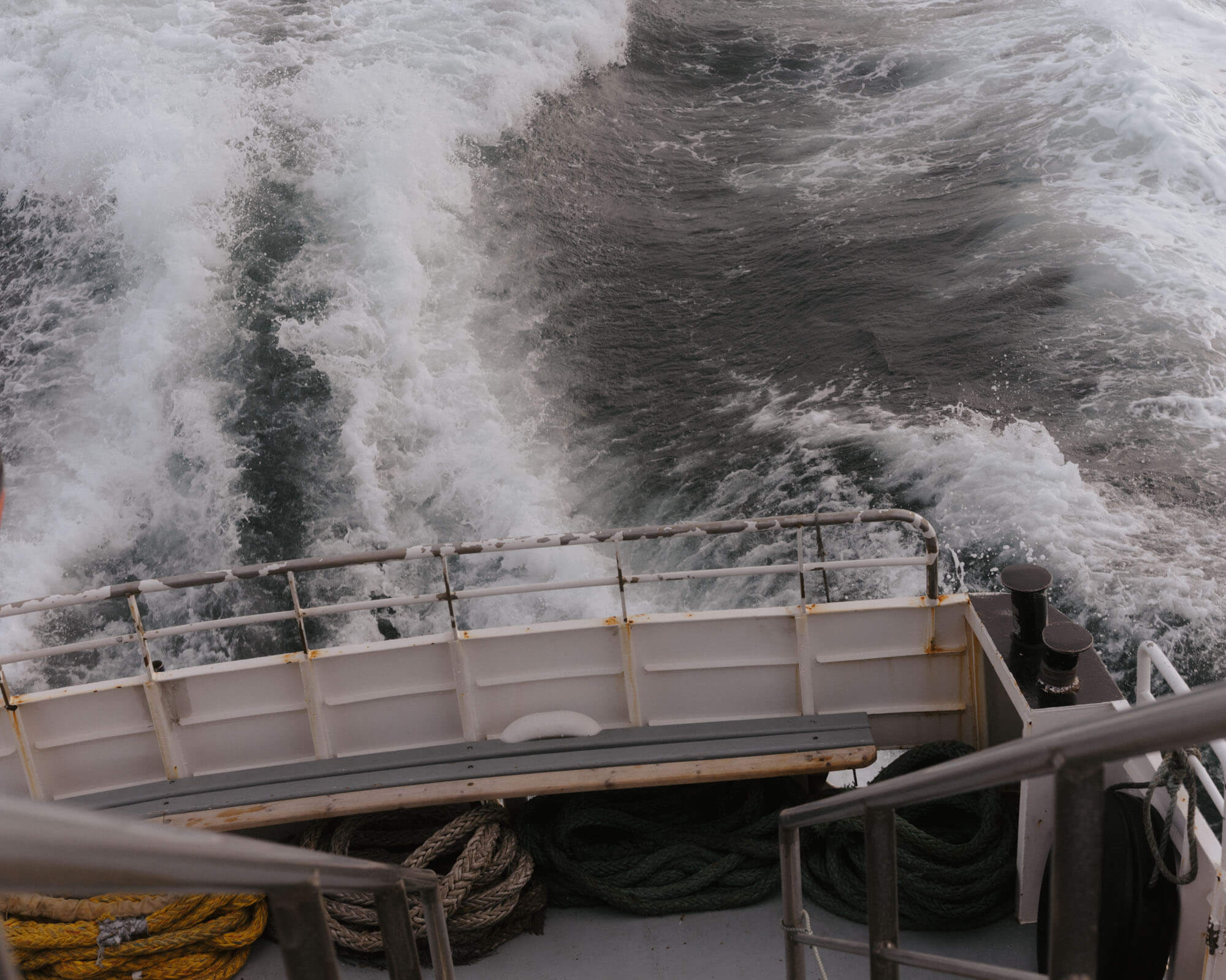 The trail of the ferry to the Aran Islands, Galway, Ireland. A travel portfolio for 5 Eleven magazine