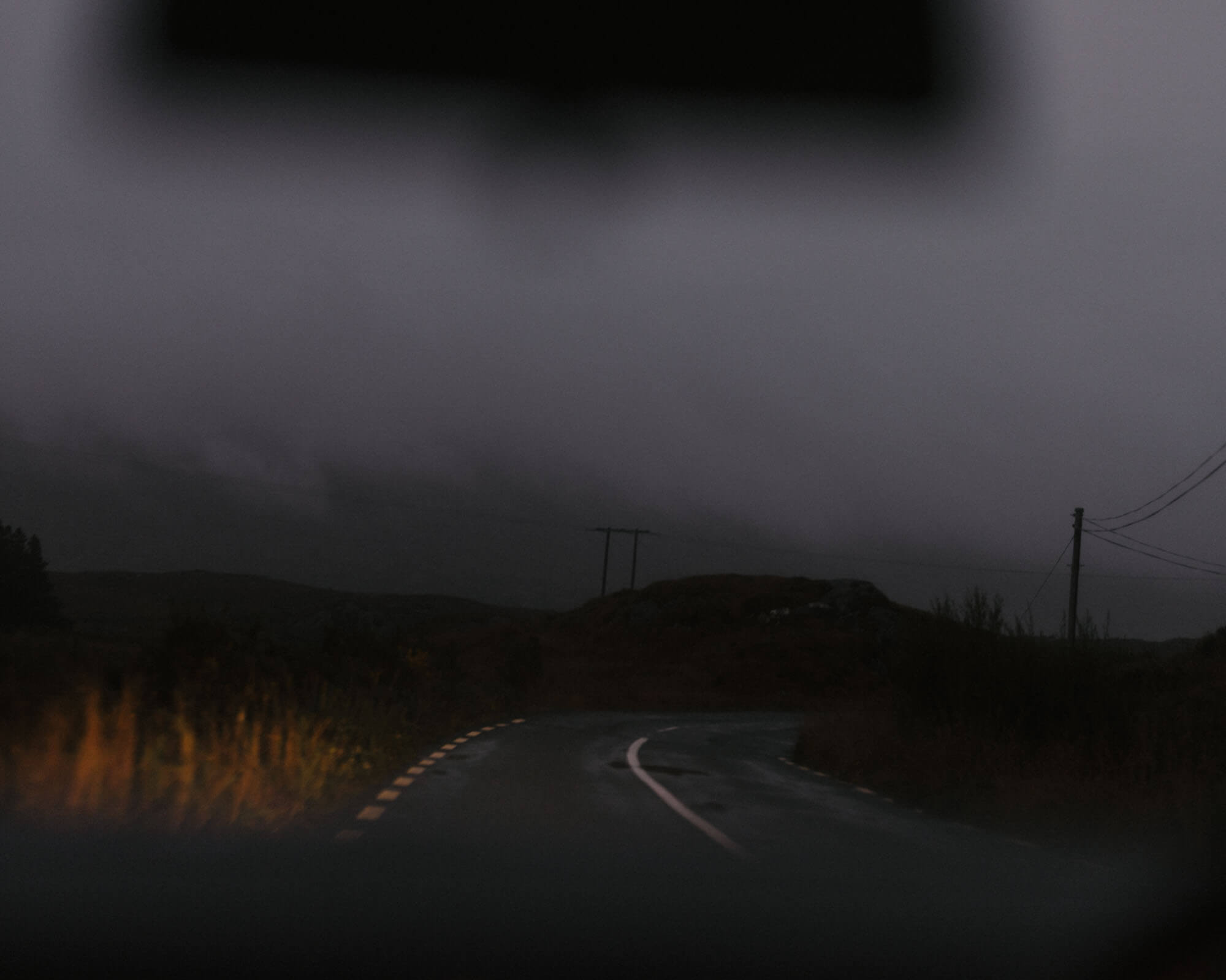 The road to Galway town. The depths of Connemara on a stormy night. A travel portfolio in Ireland for 5 Eleven magazine