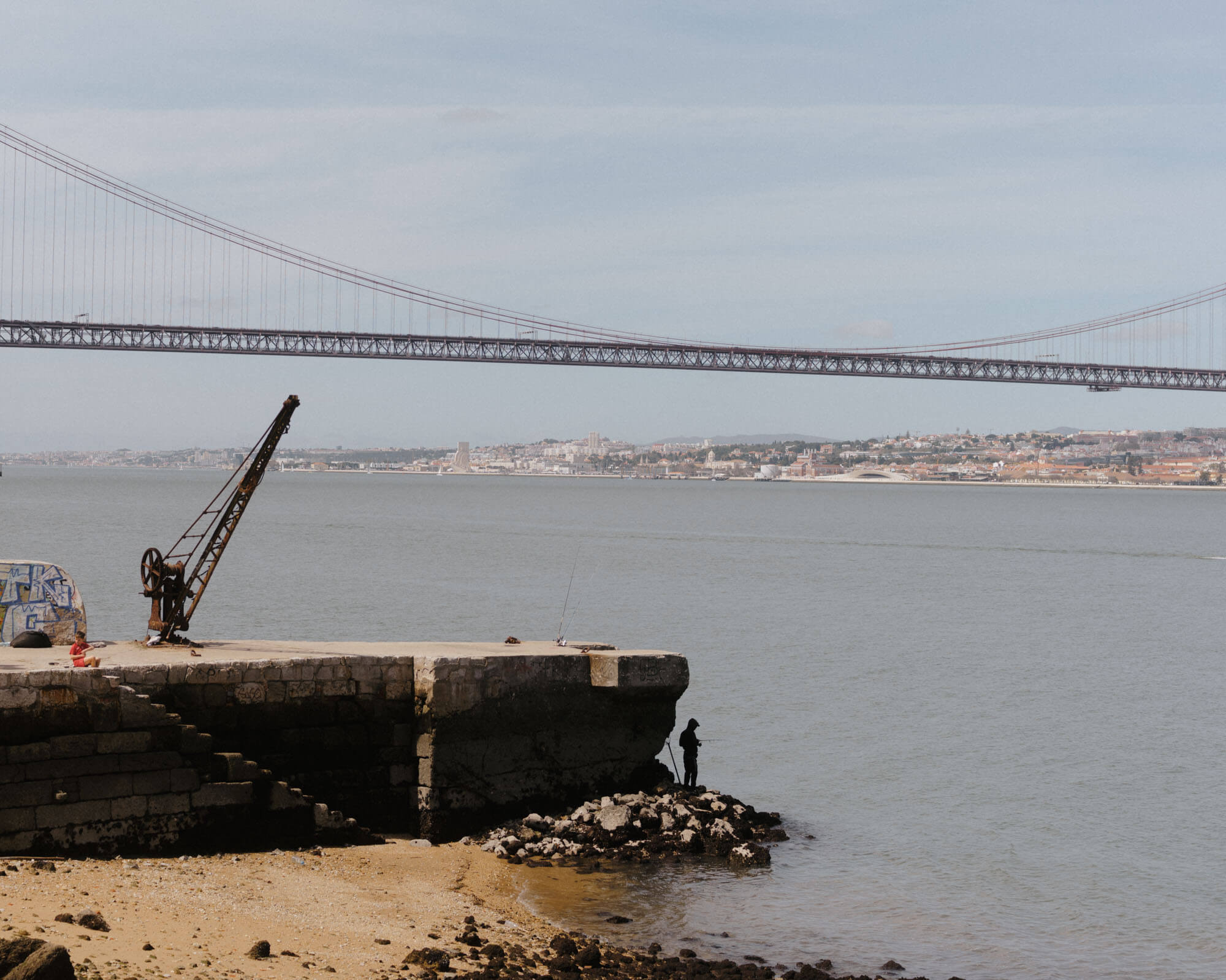A dock by the Tagus in Lisbon, Portugal